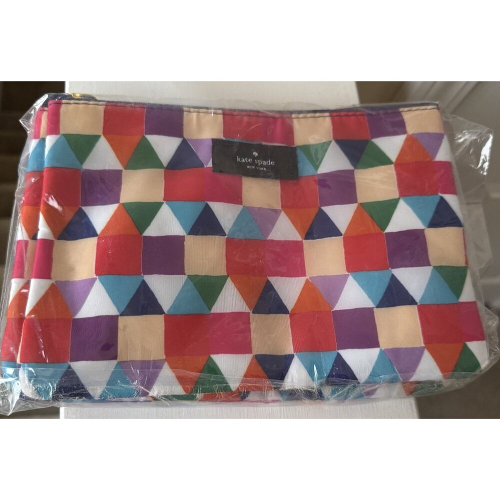 Kate Spade New York Geometric Cosmetic Makeup Bags